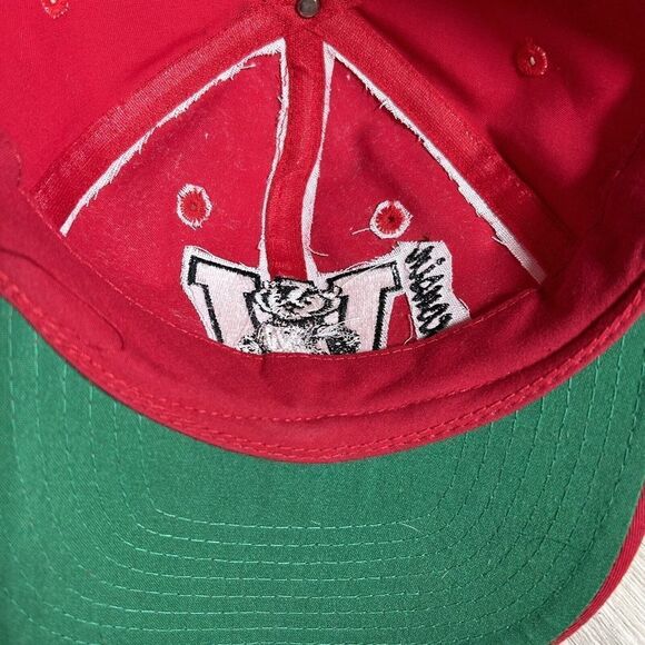 Vintage Wisconsin Badgers Hat Snapback NCAA College Football Red Front Row Cap‎ - Picture 5 of 8